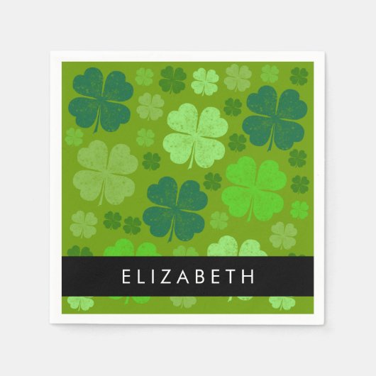 Grüne Knöchel, glückliche Knöpfe, Ihr Name Serviette (Vorderseite)