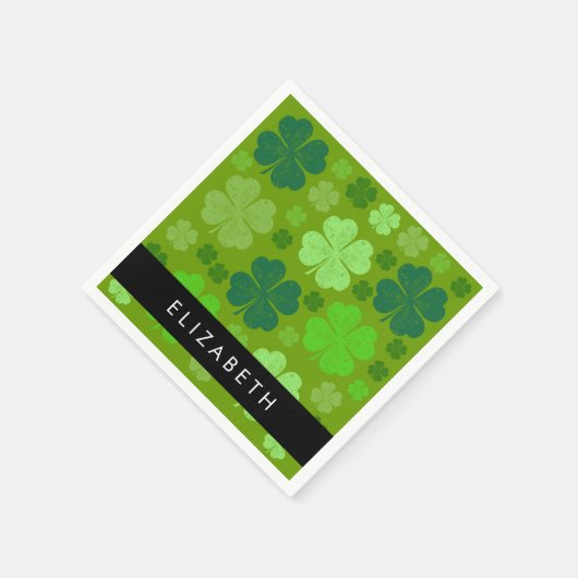 Grüne Knöchel, glückliche Knöpfe, Ihr Name Serviette (Ecke)