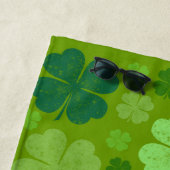 Grüne Knöchel, glückliche Knöpfe, Ihr Name Strandtuch (Beispiel)