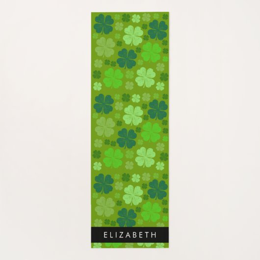 Grüne Knöchel, glückliche Knöpfe, Ihr Name Yogamatte (Rückseite)