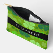 Grüne Knöchel, glückliche Knöpfe, Ihr Name Zubehörtasche (Offen)