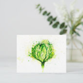 Grüne Kohlfarbe Postkarte (Stehend Vorderseite)