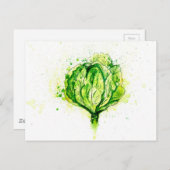 Grüne Kohlfarbe Postkarte (Vorne/Hinten)