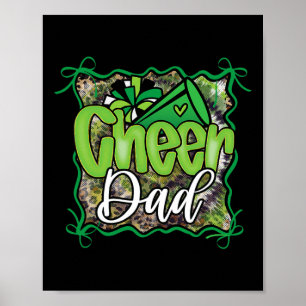 Grüne Kokette Cheer Dad Cheerleading Pom Megaphon Poster