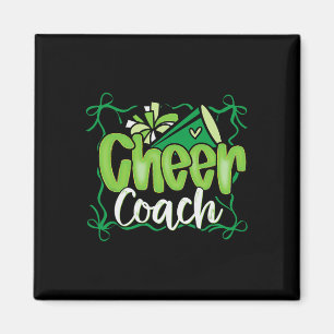 Grüne Kokette Pom-Poms-Schleife Cheer Coach Dad Ch Magnet