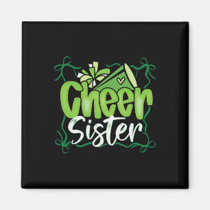 Grüne Kokette Pom-Poms-Schleife Cheer Schwester Ch Magnet