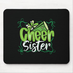 Grüne Kokette Pom-Poms Schleife Cheer Schwester Ch Mousepad