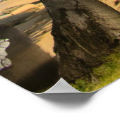 Grüne Kokospalme in der Nähe des Grüngrasfeldes Poster (Ecke)