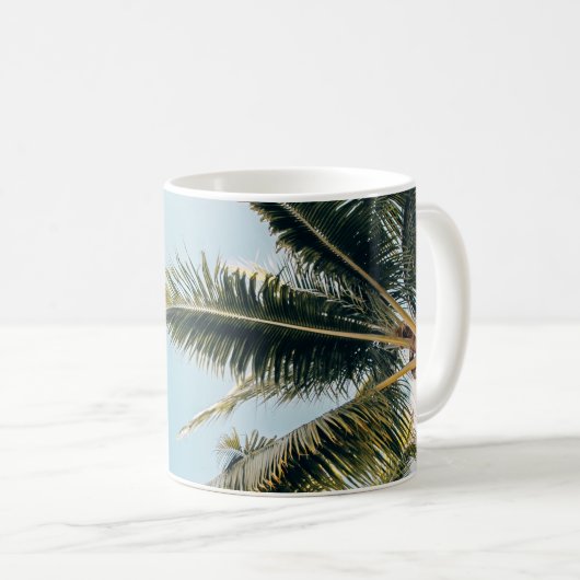 Grüne Kokospalmen Kaffeetasse (VorderseiteRechts)