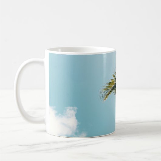 Grüne Kokospalmen Kaffeetasse (Links)