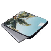 Grüne Kokospalmen Laptopschutzhülle (Vorne Knopf)