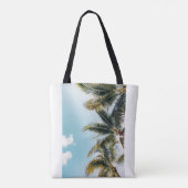 Grüne Kokospalmen Tasche (Rückseite)