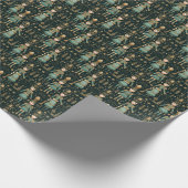 Grüne Kolumne und Harlequin, Nutcracker Ballet Geschenkpapier (Ecke)