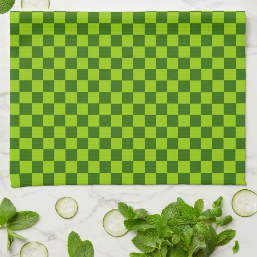 Grüne Kombination Classic Checkerboard von STaylor Geschirrtuch (Gefaltet)