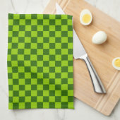 Grüne Kombination Classic Checkerboard von STaylor Geschirrtuch (Viertel Falte)