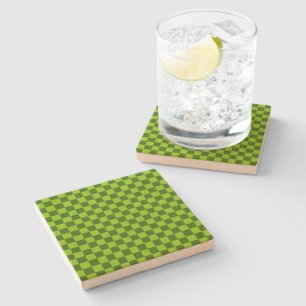 Grüne Kombination Classic Checkerboard von STaylor Steinuntersetzer