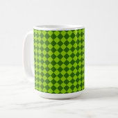 Grüne Kombination Diamantmuster von STaylor Kaffeetasse (Vorderseite Links)
