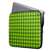 Grüne Kombination Diamantmuster von STaylor Laptopschutzhülle (Vorderseite Links)