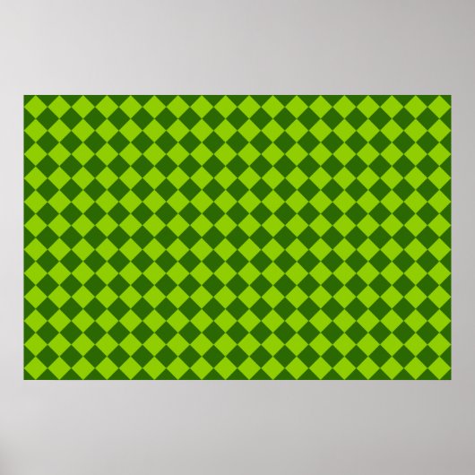 Grüne Kombination Diamantmuster von STaylor Poster (Vorne)