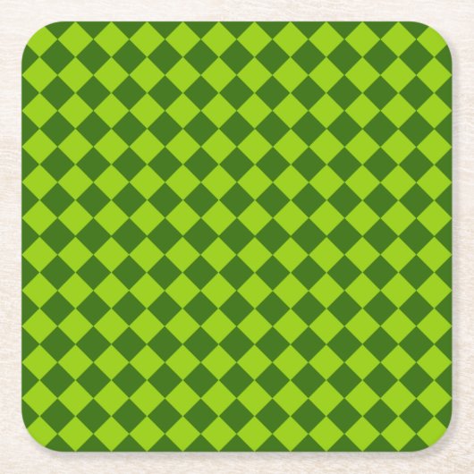 Grüne Kombination Diamantmuster von STaylor Rechteckiger Pappuntersetzer (Vorderseite)