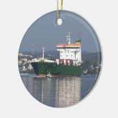 Grüne Kommerzielle Fähre Keramik Ornament (Links)