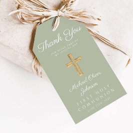 Grüne Kommune des religiösen Cross Sage Geschenkanhänger