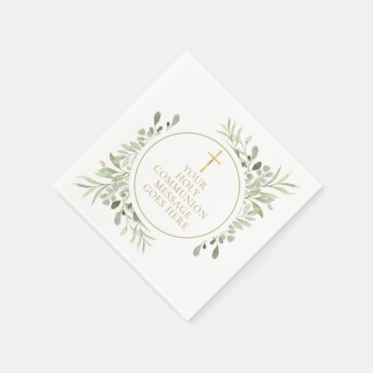 Grüne Kommunion Serviette (Ecke)