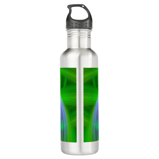 Grüne Komplexität Edelstahlflasche (Rückseite)