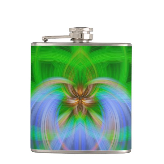 Grüne Komplexität Flachmann (Vorderseite)