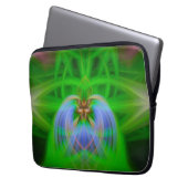 Grüne Komplexität Laptopschutzhülle (Vorderseite Links)