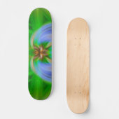 Grüne Komplexität Skateboard (Vorderseite)