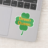 Grüne Königin 4-Blatt-Kleeblatt St. Patrick's Day