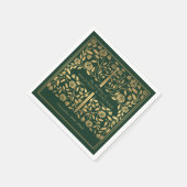 Grüne Königliche Mittelalterliche Hochzeit Serviette (Ecke)