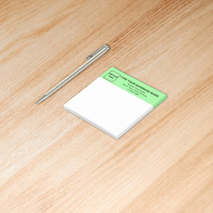 Grüne Kopfzeile des Unternehmensportzentrums Post-it Klebezettel