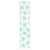 Grüne Korallen und Weiß am Meer Kurzer Tischläufer (Vorderseite)