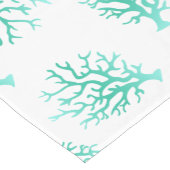 Grüne Korallen und Weiß am Meer Kurzer Tischläufer (Ecke)