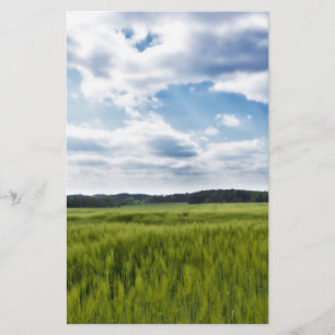 Grüne Kornfelder und blaue Himmel Briefpapier