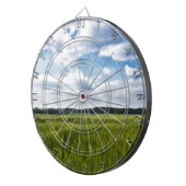 Grüne Kornfelder und blaue Himmel Dartscheibe (Vorderseite rechts)