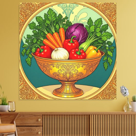 „Grüne Kraft – Das Leben aus der Erde“ Leinwanddruck (Insitu (Wohnzimmer))