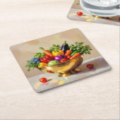 „Grüne Kraft – Das Leben aus der Erde“ Rechteckiger Pappuntersetzer (angewinkelt)