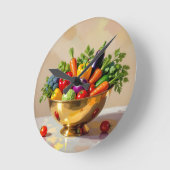 „Grüne Kraft – Das Leben aus der Erde“ Runde Wanduhr (Winkel)