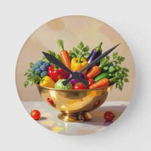 „Grüne Kraft – Das Leben aus der Erde“ Runde Wanduhr