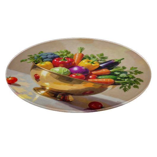 „Grüne Kraft – Das Leben aus der Erde“ Schneidebrett (Ecke)