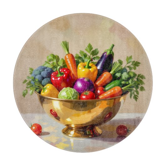 „Grüne Kraft – Das Leben aus der Erde“ Schneidebrett (Vorderseite)