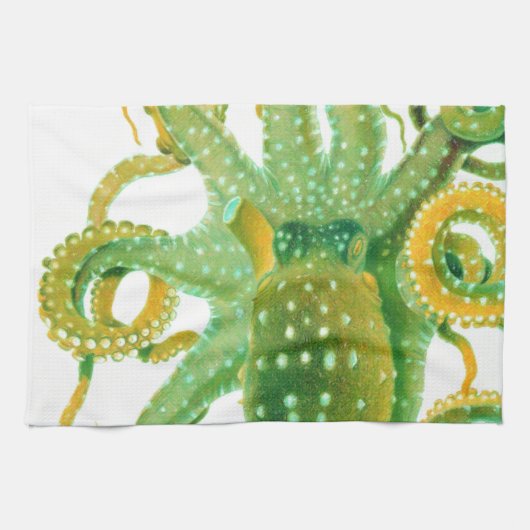 grüne Krake Küchentuch (Horizontal)