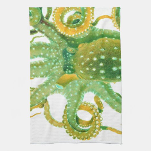 grüne Krake Küchentuch (Vertikal)