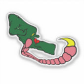 Grüne Krallenmonster Aufkleber (Vorderseite)