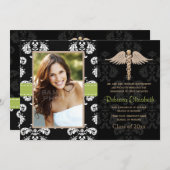 Grüne Krankenschwestern und Krankenschwestern: Ein Einladung (Vorne/Hinten)