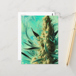 Grüne Kraut Postkarte