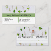 Grüne Kräuter - Naturopath-Stellenkarte Terminkarte (Vorne/Hinten)
